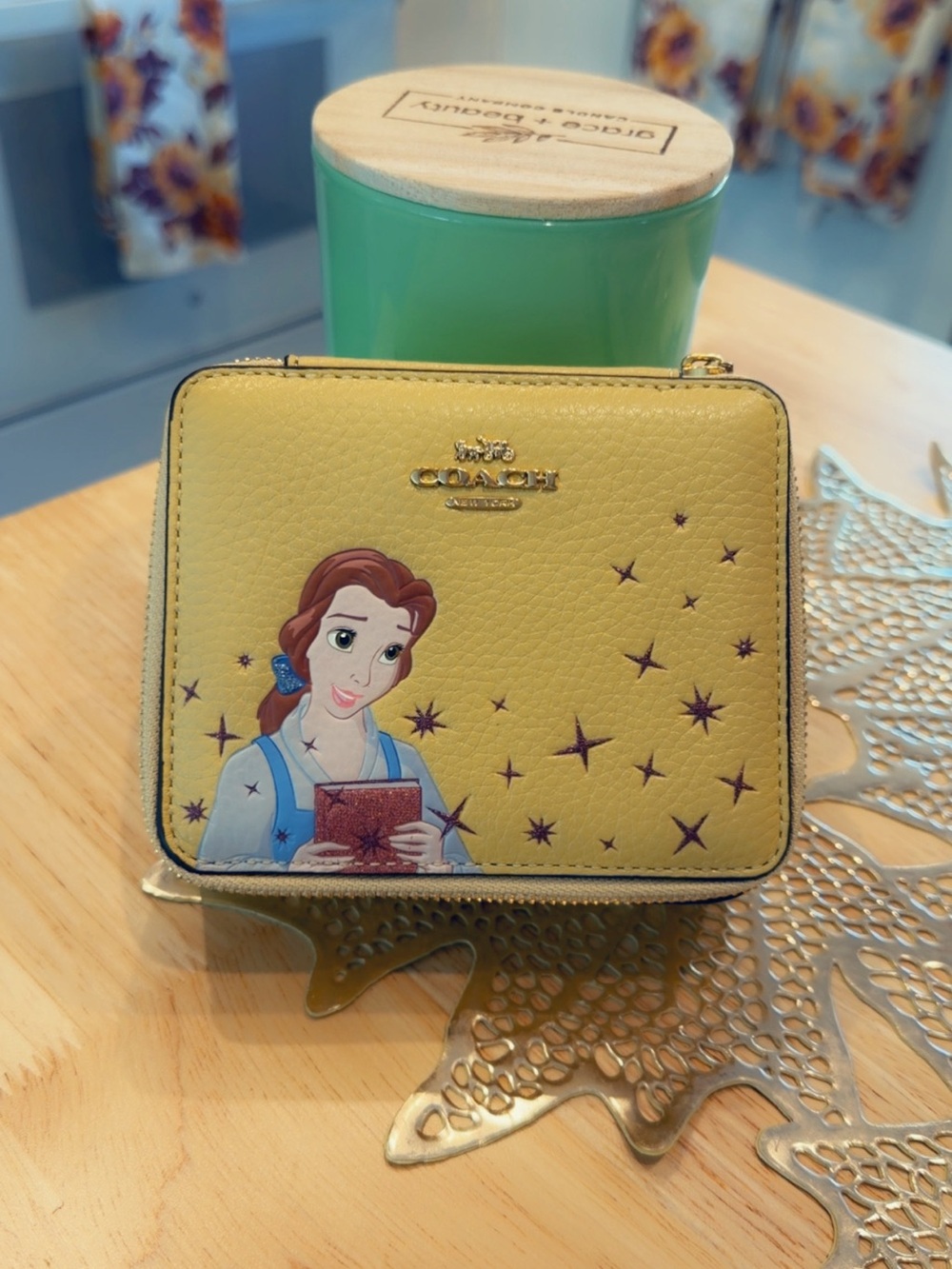 COACH Yellow Disney Belle Jewerly Box